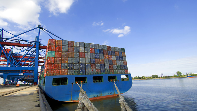 Huge container ship visits Container Terminal